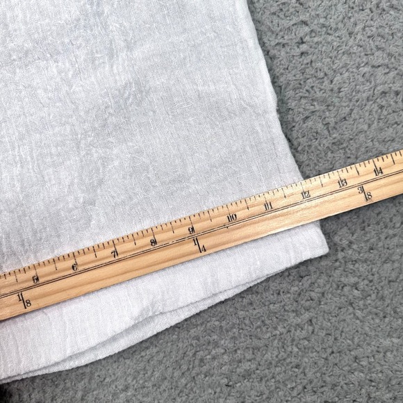 Sigrid Olsen 100% Linen Wide‎ Leg Beach Pants Women's Large White Boho Coastal - Picture 4 of 11